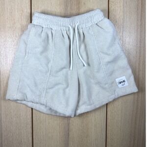Cream Terry Cloth Drawstring Shorts kids 11